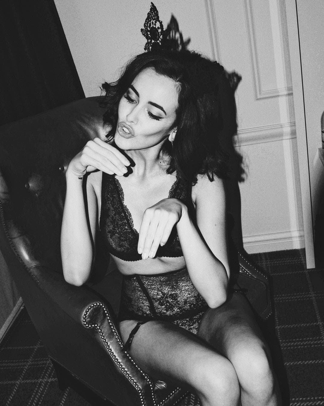 Sarah Stephens looks astonishing in various lingerie outfits