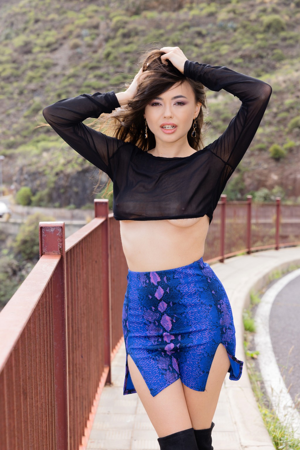 Without Panties And In A See-through T-shirt Sexy Li Moon - Watch4Beauty