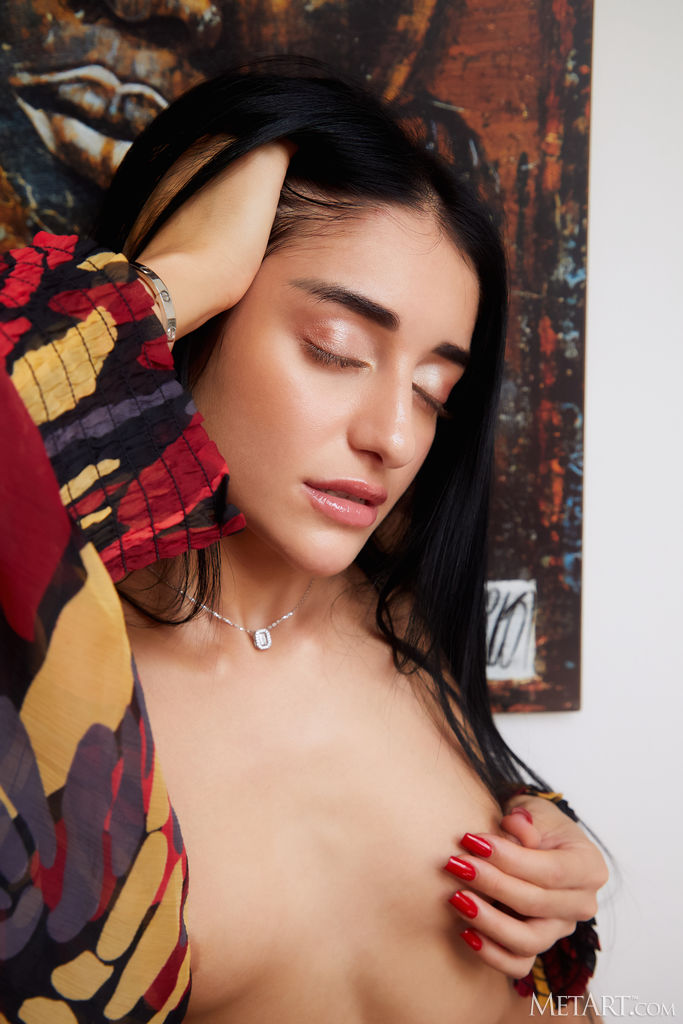 Ara Mix Strips Down To Her High Heels And Stretches Out On The Sofa