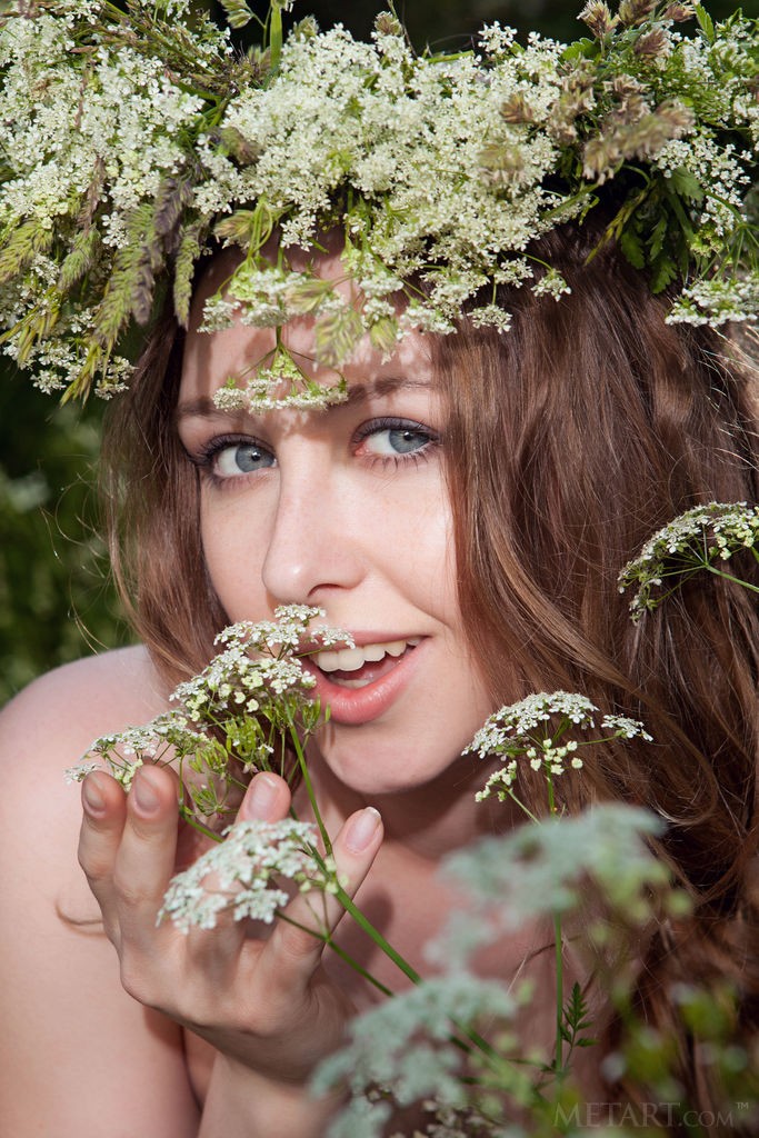 Ginger Frost - Stripping down outside, she is a forest nymph come to life