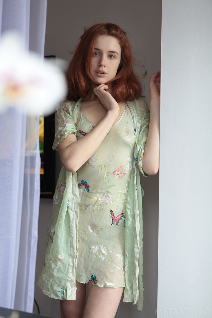 Riccarda - Slipping out of her slinky, sheer, sexy nightie