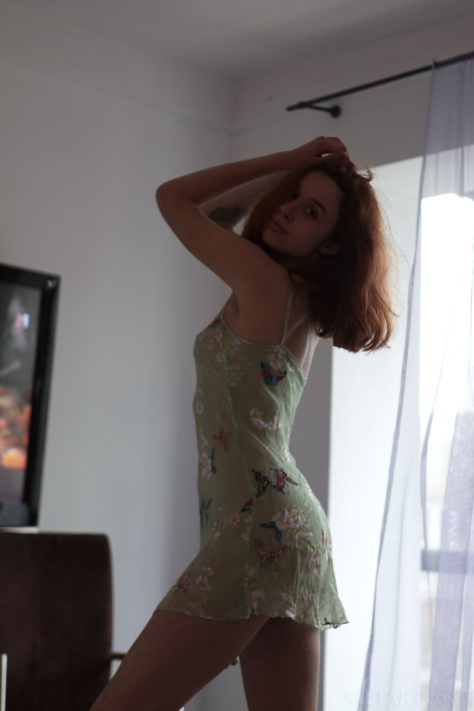 Riccarda - Slipping out of her slinky, sheer, sexy nightie