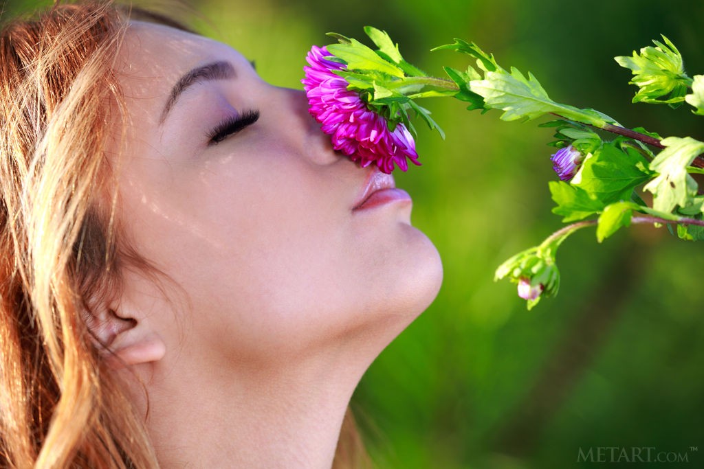 Alicia Love - Picking flowers then stripping to show her flower