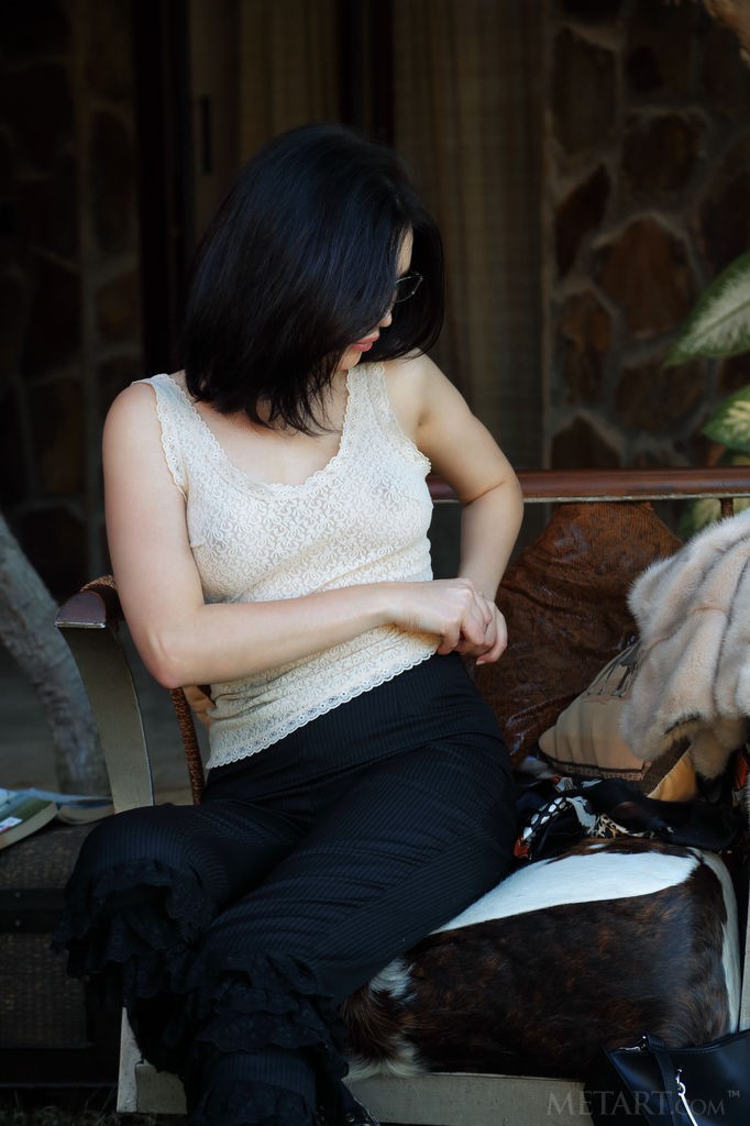 Malena - Cute black-haired beauty loves to get naughty outdoors