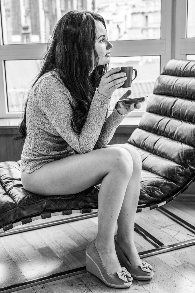 Celeste - Good morning with a cup of coffee and a naked petite teen
