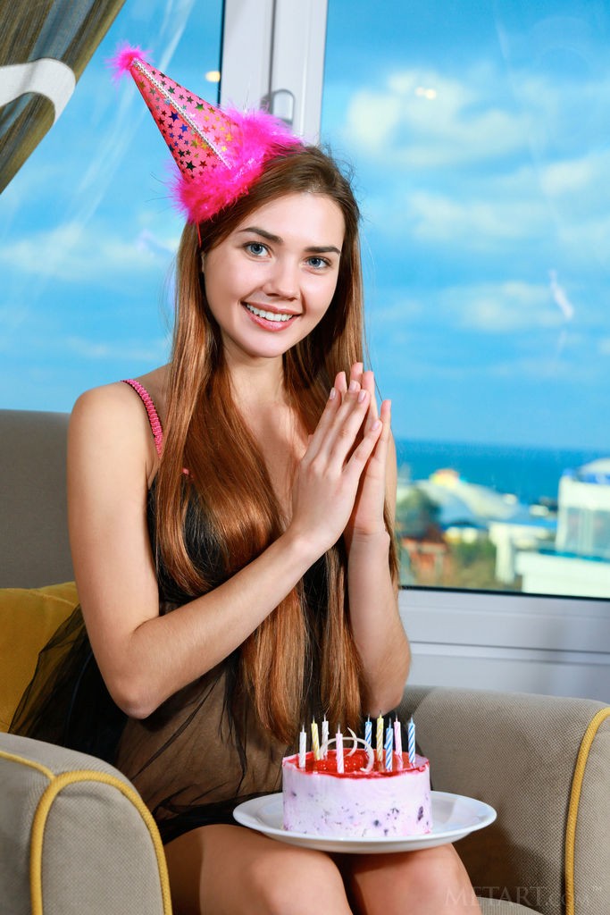 Georgia - Birthday teen girl celebrates by getting naked at home