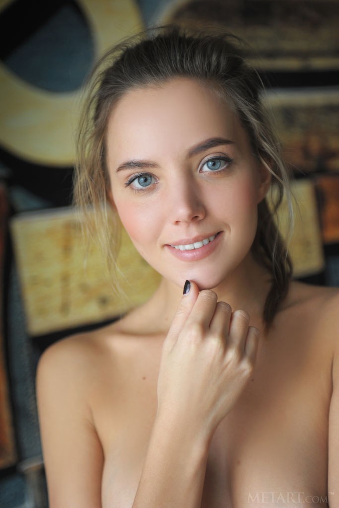 Mango A - Tasteful front page photo shoot featuring a blue eyed teen