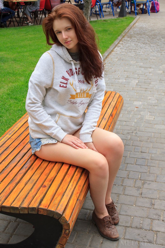 Sienna - Pale teen red head gets naked at home after a walk to town