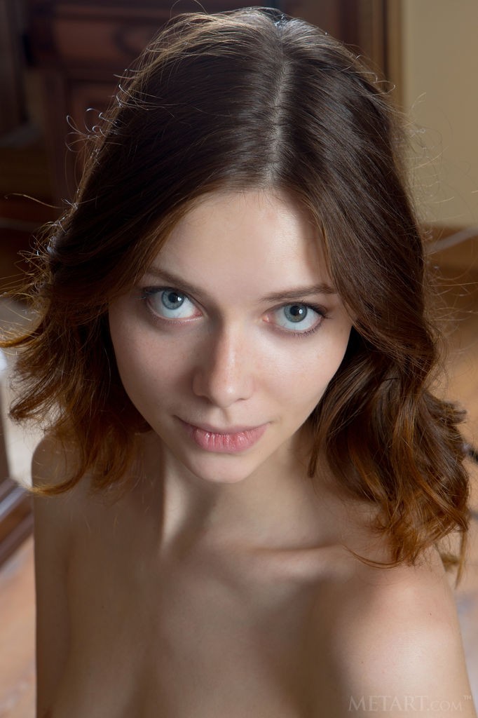 Kei A - Flexible blue eyed brunette exposes herself outdoors