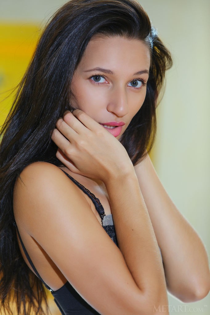 Kenya - Dark haired teen in seductive underwear exposing her pussy