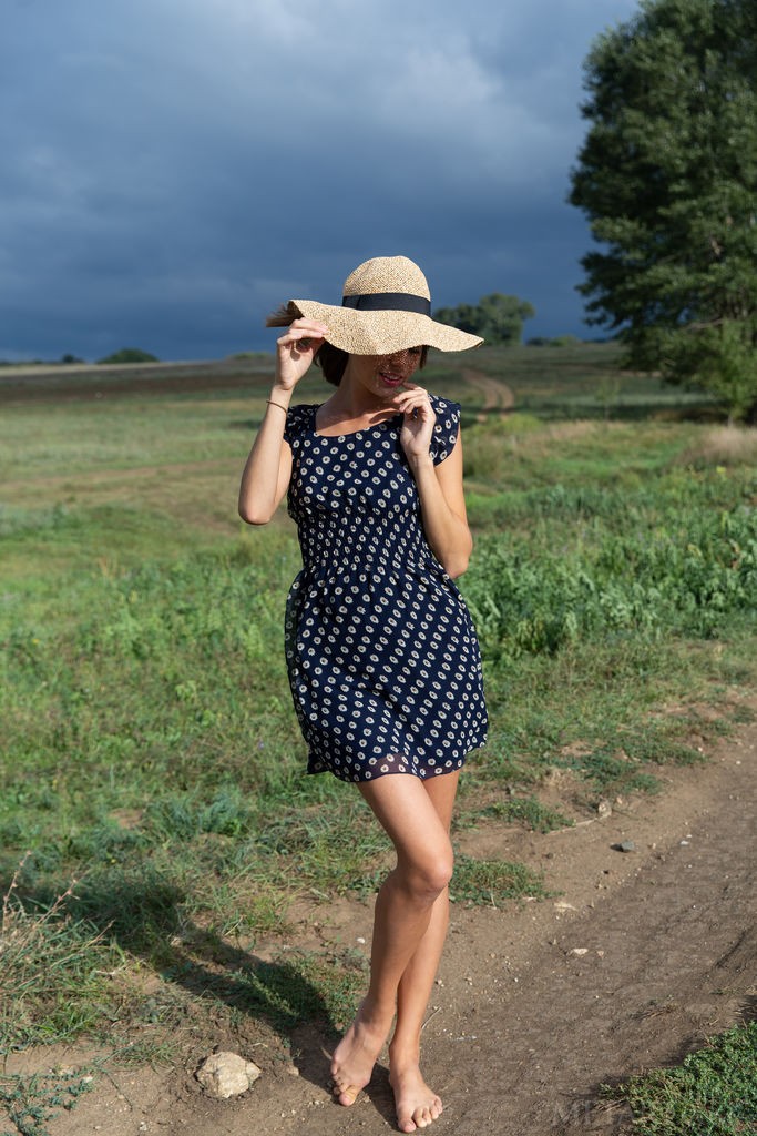 Gracie - Skinny barely legal country girl gets naked outdoors
