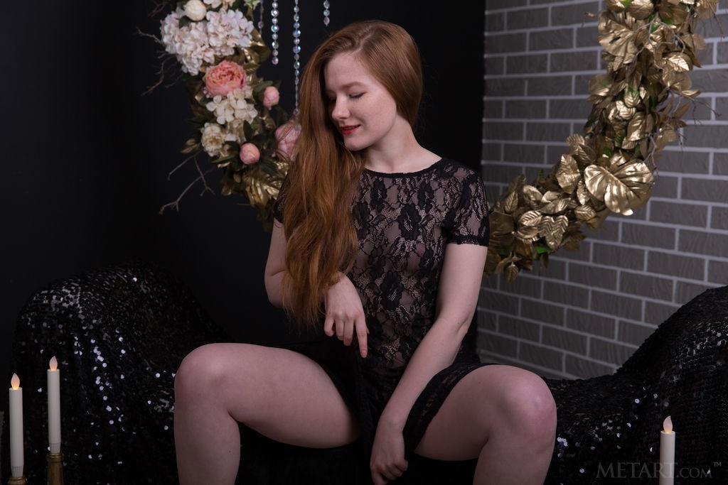 Anicka - Artistic photo shoot with loots of flowers and a teen babe