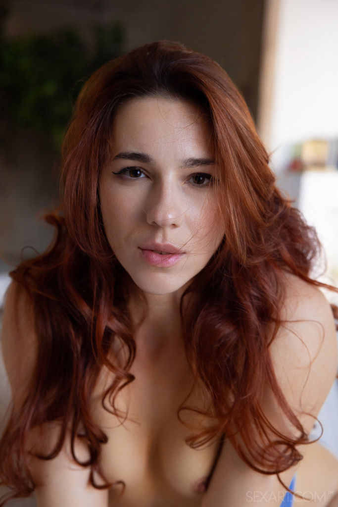 Oxi Bendini Stroking Her Stiff Nipples And Sliding Her Panties Down Her Long Legs - Sex Art