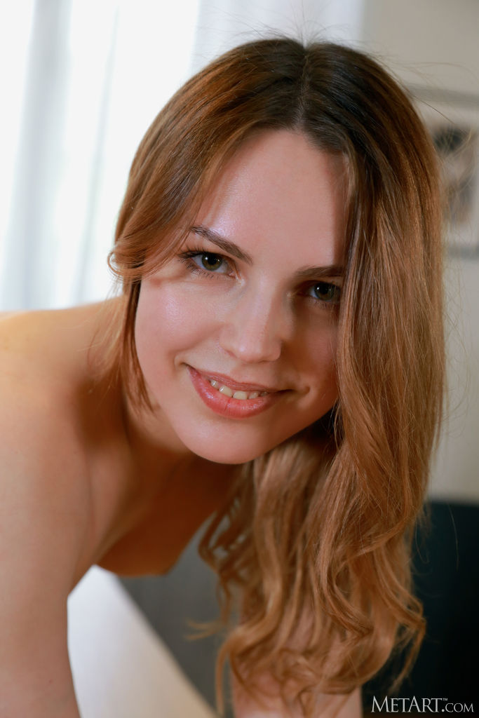 Violet Lemar Parting Her Silky Thighs To Frame The Intricate Folds Of Her Shaved Pussy - Met Art