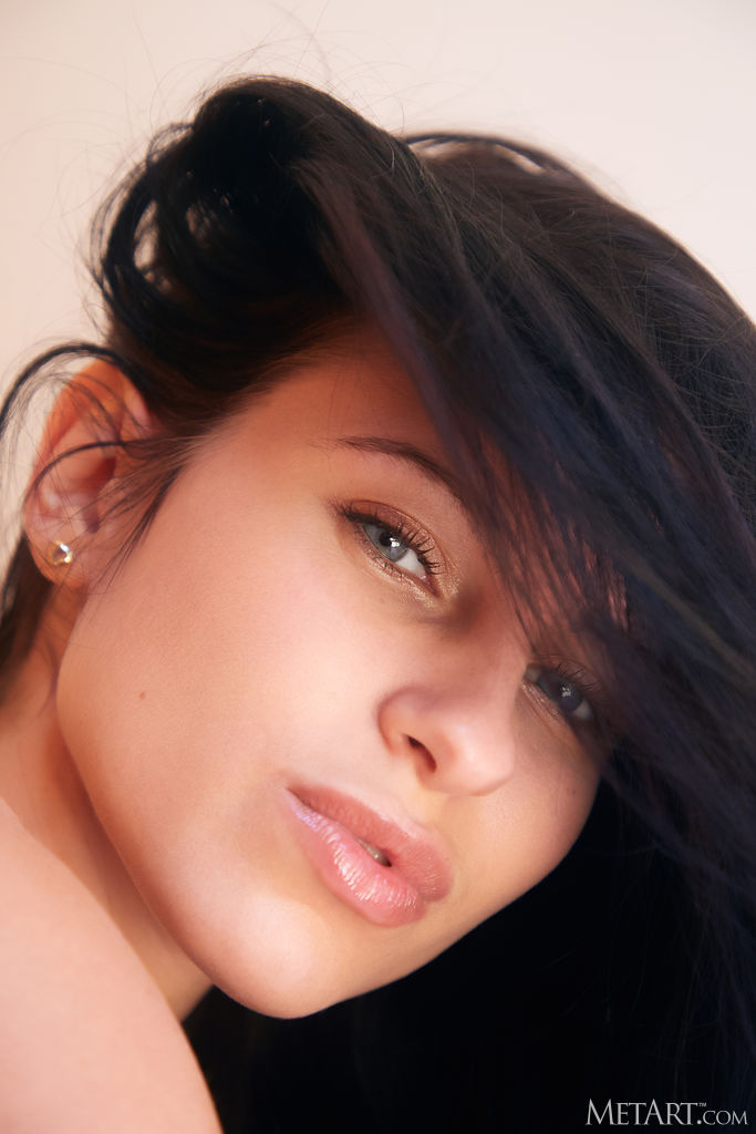 Lilly Bella Fondles Her Gorgeous Breasts And Perches With Long Legs Spread Wide - Met Art